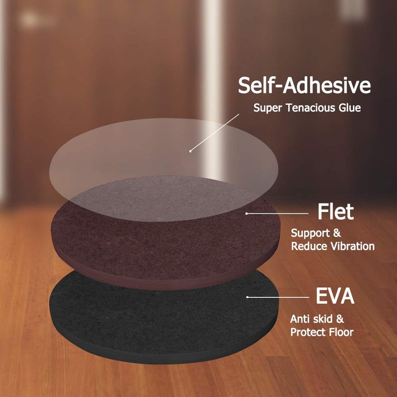 Yelanon Non Slip Furniture Pads -16pcs 3" Furniture Grippers, Non Skid for Furniture Legs,Self Adhesive Rubber Furniture Feet, Anti Slide Furniture Hardwood Floors Protectors for Keep Couch Stoppers - Image 3